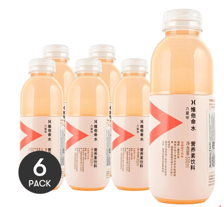 農夫山泉 力量帝 維他命水 營養素飲料 西梅桃子口味 500ml *6【6份超值裝】【富含膳食纖維+菸鹼酸】