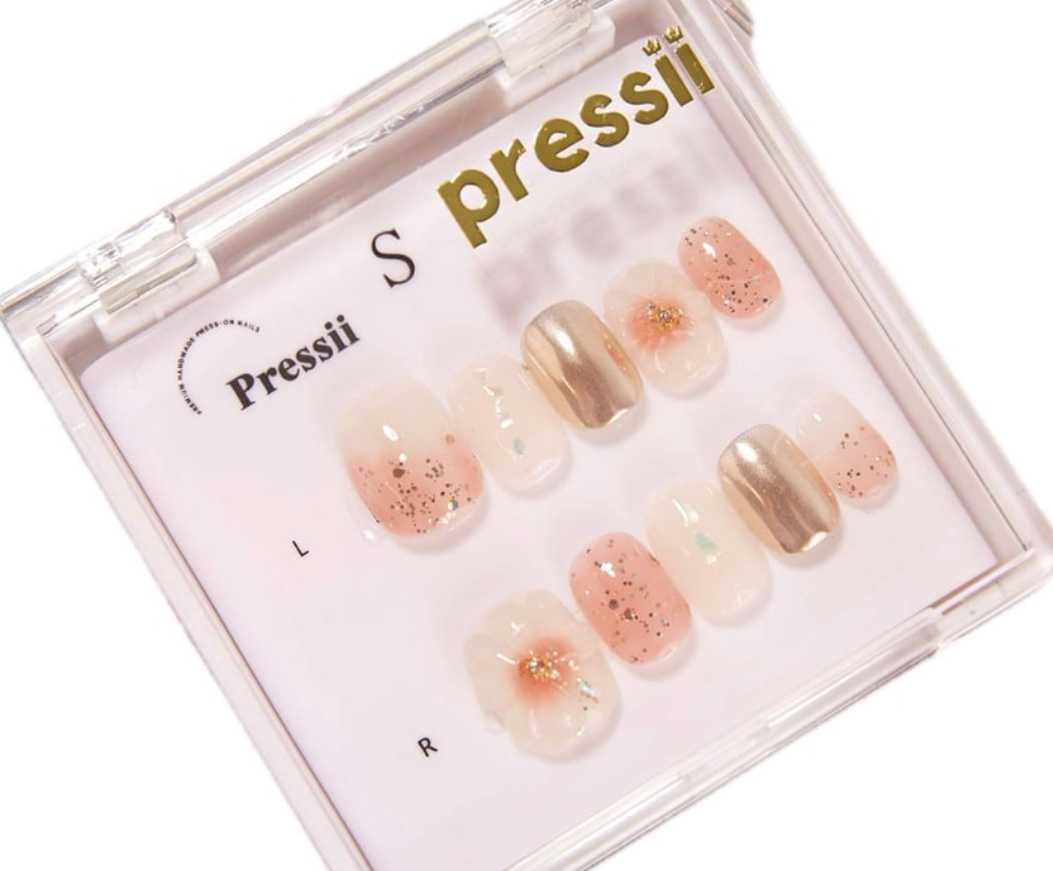 Pressii 手工穿戴甲/貼片式穿戴甲 M 撲通心跳指甲貼 套裝 55g/盒 Pressii手工穿戴