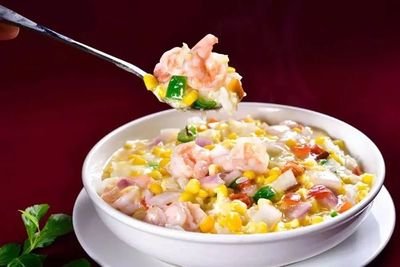 粟米肉粒燴飯