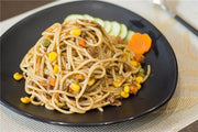 法式白汁什菌牛肉意粉配蒜蓉包