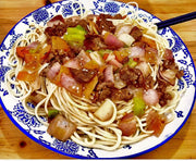 孜然羊肉炒拉条子