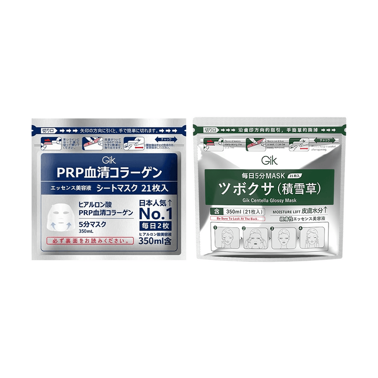 韓國GIK 急救積雪草光澤面膜 舒緩去紅 鎮定舒緩 保濕修護 敏感肌痘肌 21枚
