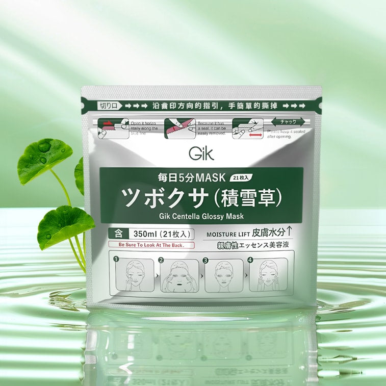 韓國GIK 急救積雪草光澤面膜 舒緩去紅 鎮定舒緩 保濕修護 敏感肌痘肌 21枚