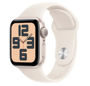 Apple Watch SE 第二代 (GPS) 40 毫米鋁金屬錶殼，搭配星光運動錶帶