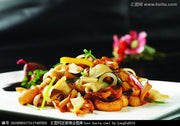 京蔥煙肉炒帶子
