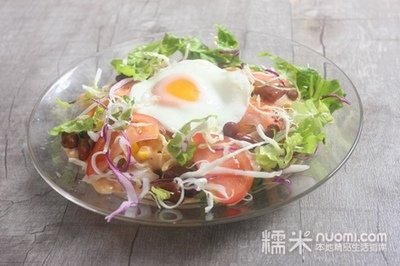 烤豬頭肉大蝦田園沙律
